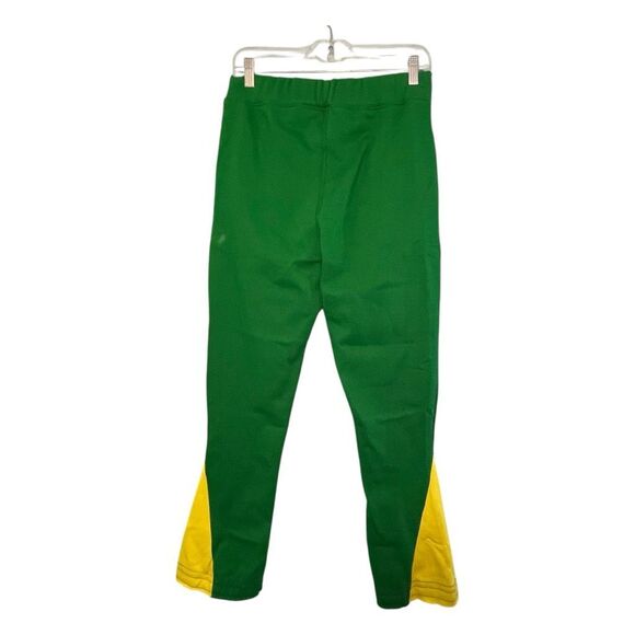 SBL Struck By Love Flare Leg Jogger Pants Green Yellow Fleece Knit Colorblock S - Picture 5 of 8
